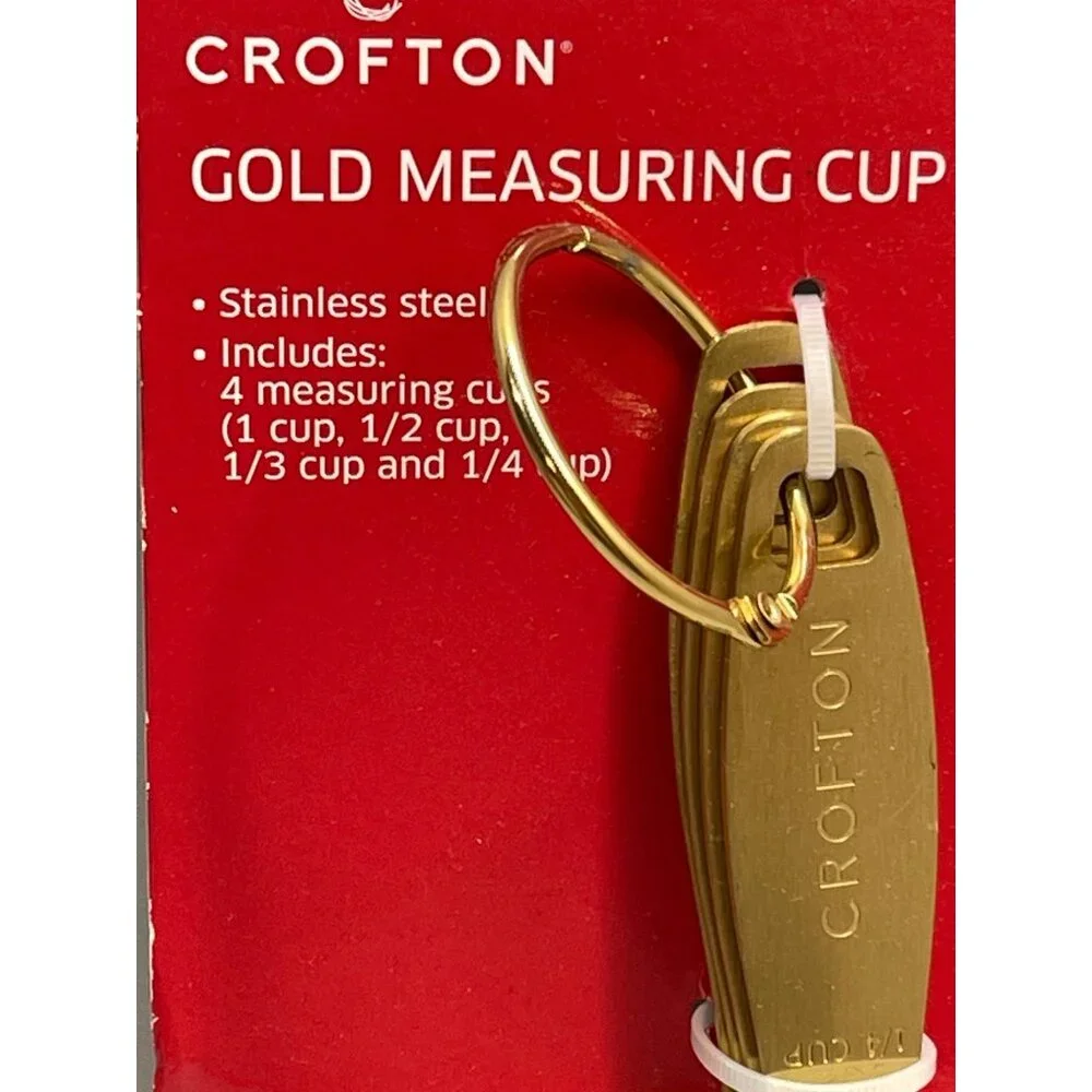 Crofton Gold/Copper Measuring Cups Stainless‎ Steel 5 PC. NEW WITH TAGS!